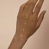 Liora Crystal Hand Chain Bracelet - Bracelet