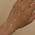 Liora Crystal Hand Chain Bracelet - Bracelet