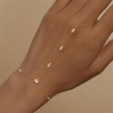 Liora Crystal Hand Chain Bracelet - Bracelet