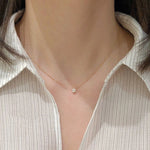 Lora Round Crystal Pendant Necklace - Pendant Necklaces