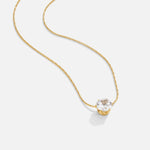 Lora Round Crystal Pendant Necklace - Pendant Necklaces