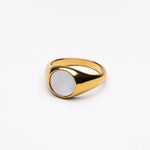 Luminous Mother of Pearl Gold Ring - ring