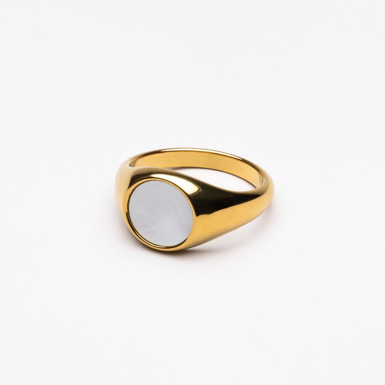 Luminous Mother of Pearl Gold Ring - ring