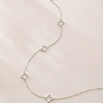 Luna Clover Outline Necklace - Pendant Necklaces