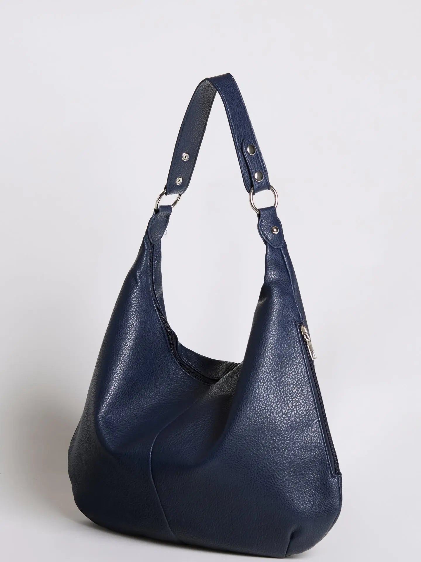 Luxe Leather Hobo Bag with Relaxed Shape – Timeless Design - Women's Shoulder Bag
