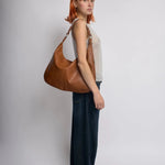 Luxe Leather Hobo Bag with Relaxed Shape – Timeless Design - Women's Shoulder Bag