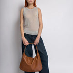 Luxe Leather Hobo Bag with Relaxed Shape – Timeless Design - Women's Shoulder Bag