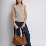 Luxe Leather Hobo Bag with Relaxed Shape – Timeless Design - Women's Shoulder Bag