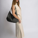 Luxe Leather Hobo Bag with Relaxed Shape – Timeless Design - Women's Shoulder Bag