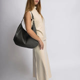 Luxe Leather Hobo Bag with Relaxed Shape – Timeless Design - Women's Shoulder Bag