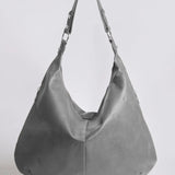 Luxe Leather Hobo Bag with Relaxed Shape – Timeless Design - Women's Shoulder Bag