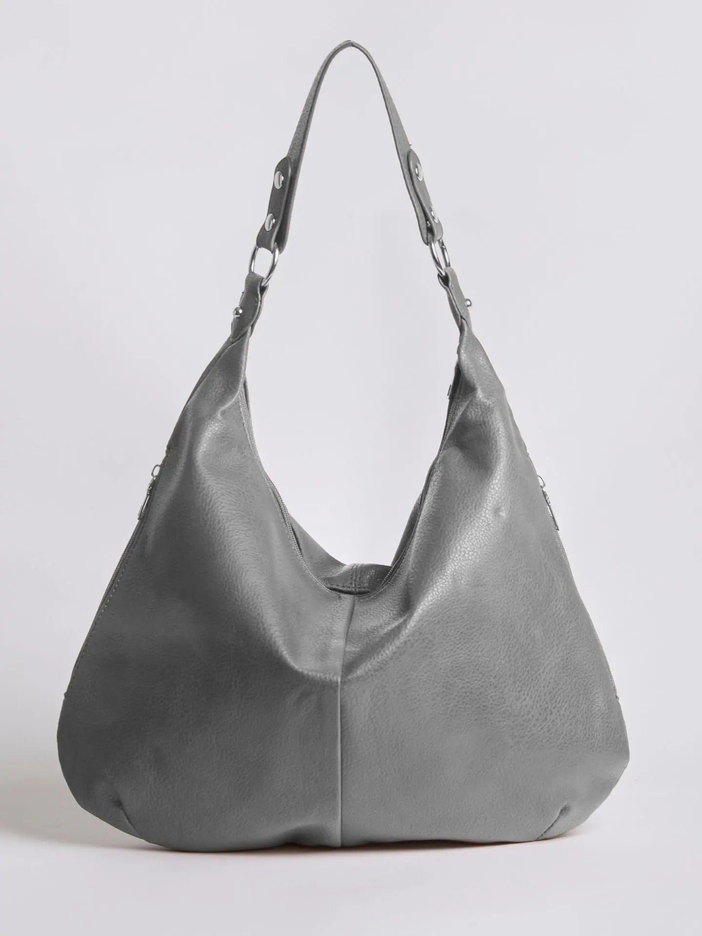 Luxe Leather Hobo Bag with Relaxed Shape – Timeless Design - Women's Shoulder Bag