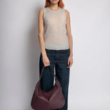 Luxe Leather Hobo Bag with Relaxed Shape – Timeless Design - Women's Shoulder Bag