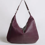 Luxe Leather Hobo Bag with Relaxed Shape – Timeless Design - Women's Shoulder Bag