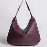 Luxe Leather Hobo Bag with Relaxed Shape – Timeless Design - Women's Shoulder Bag