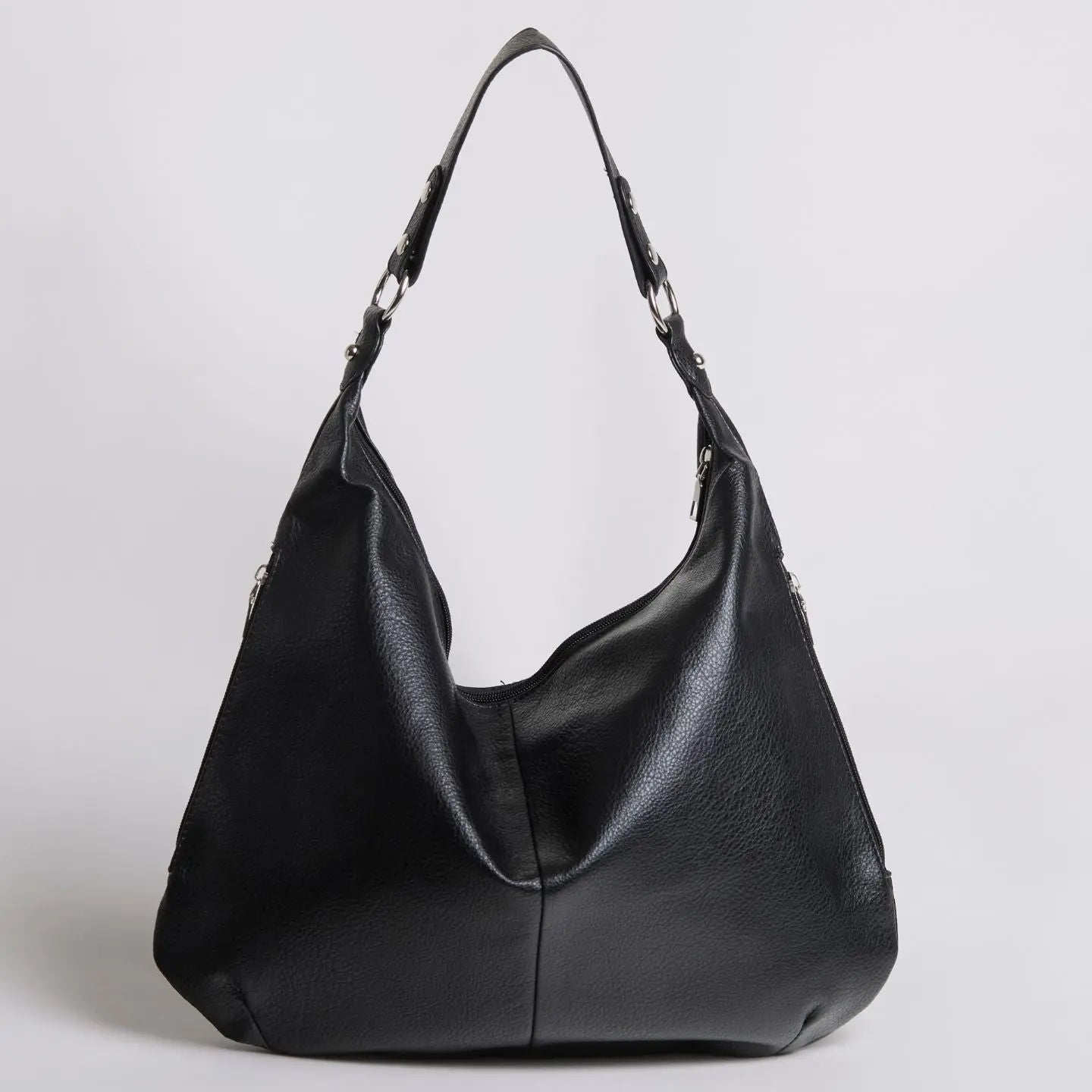 Luxe Leather Hobo Bag with Relaxed Shape – Timeless Design - Women's Shoulder Bag
