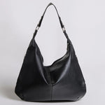 Luxe Leather Hobo Bag with Relaxed Shape – Timeless Design - Women's Shoulder Bag