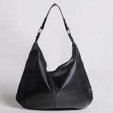 Luxe Leather Hobo Bag with Relaxed Shape – Timeless Design - Women's Shoulder Bag