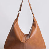 Luxe Leather Hobo Bag with Relaxed Shape – Timeless Design - Women's Shoulder Bag