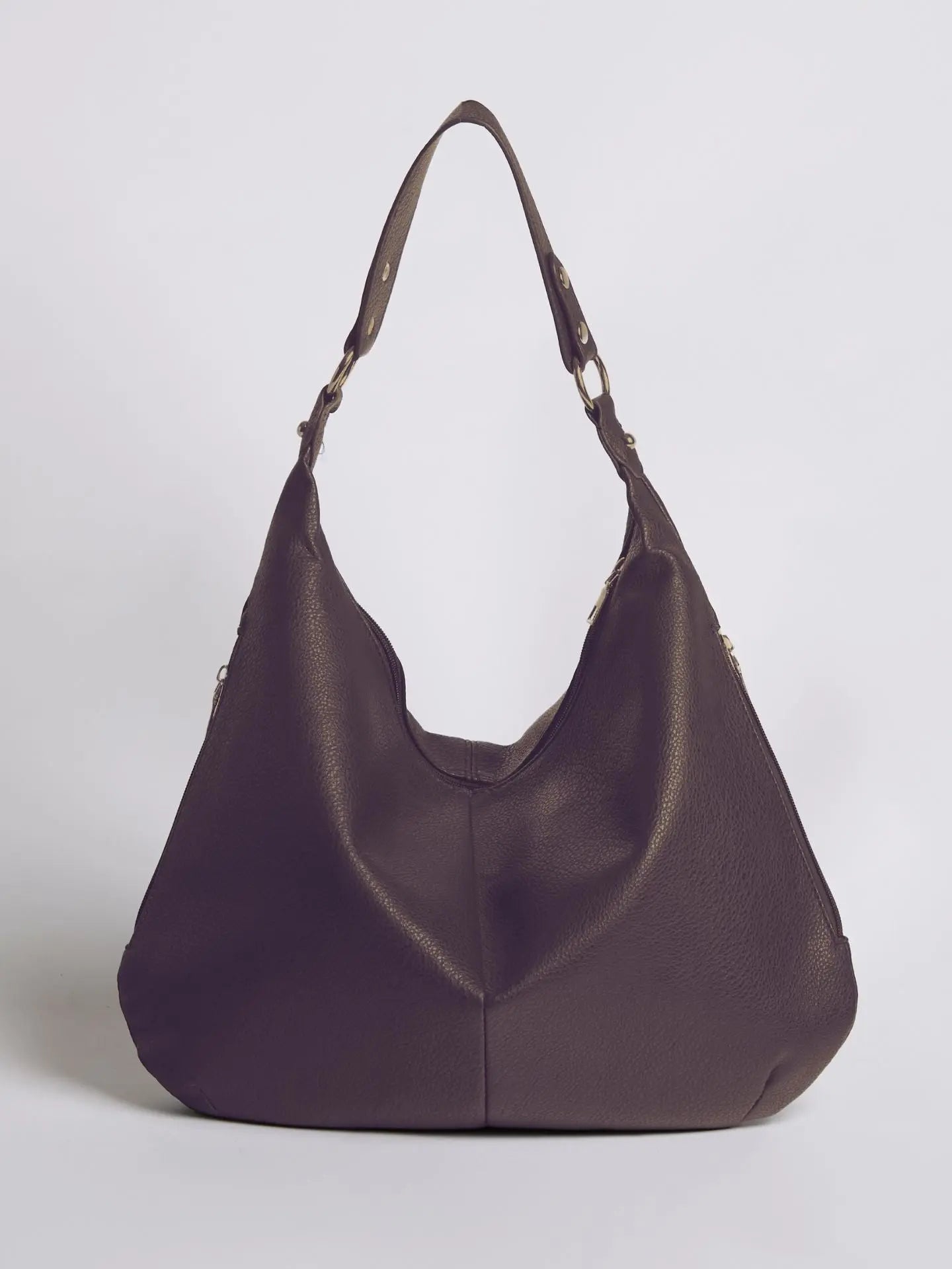 Luxe Leather Hobo Bag with Relaxed Shape – Timeless Design - Women's Shoulder Bag