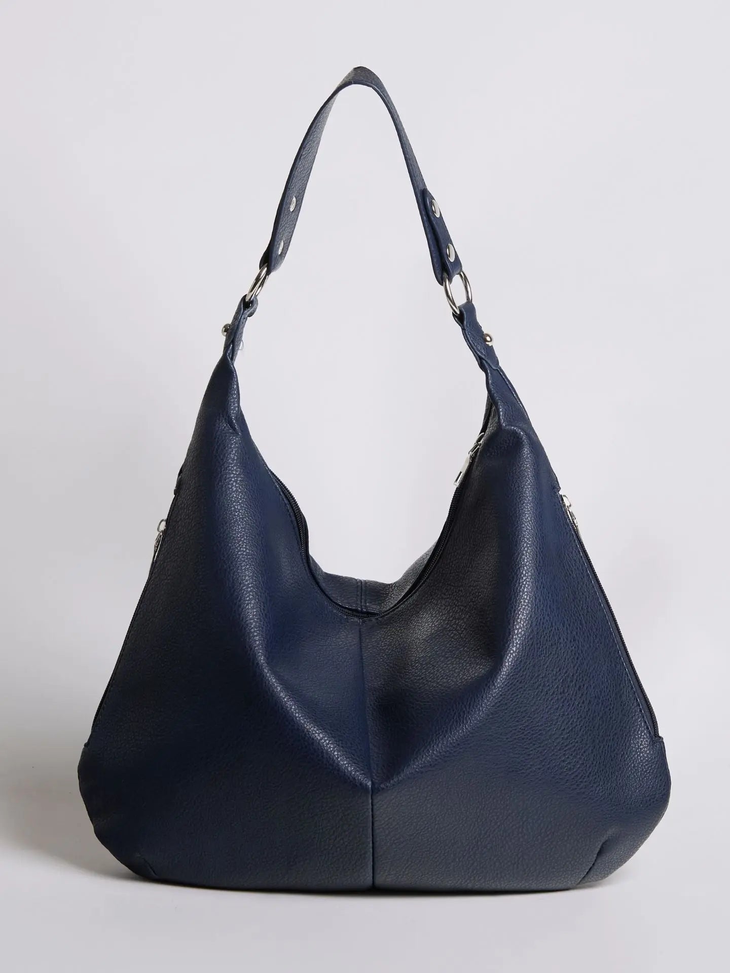 Luxe Leather Hobo Bag with Relaxed Shape – Timeless Design - Women's Shoulder Bag