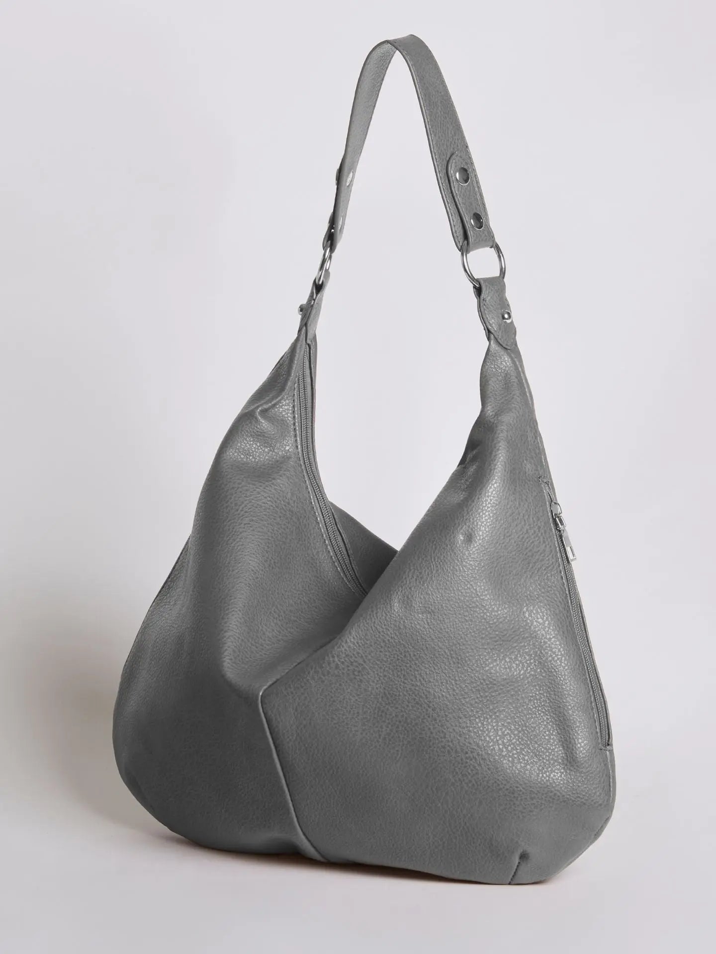 Luxe Leather Hobo Bag with Relaxed Shape – Timeless Design - Women's Shoulder Bag