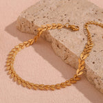 Madeline Gold Leaf Chain Bracelet - Chain Bracelets