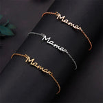 Mama Script Layered Chain Bracelet - Bracelets
