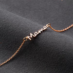 Mama Script Layered Chain Bracelet - Bracelets