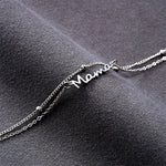Mama Script Layered Chain Bracelet - Bracelets