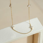Mia Dainty Crystal Chain Necklace - Pendant Necklaces