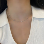 Mia Dainty Crystal Chain Necklace - Pendant Necklaces