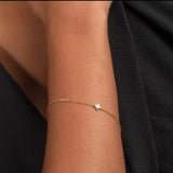 Mia Dainty Crystal Clover Bracelet - Chain & Link Bracelets
