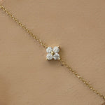Mia Dainty Crystal Clover Bracelet - Chain & Link Bracelets