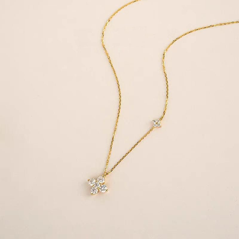 Mia Double Crystal Necklace - Pendant Necklaces