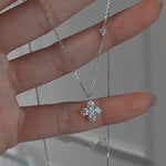 Mia Double Crystal Necklace - Pendant Necklaces