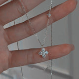 Mia Double Crystal Necklace - Pendant Necklaces