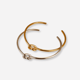 Minimalist Knot Open Cuff Bracelet Set - Bracelets