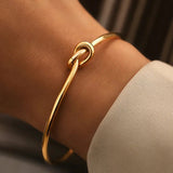 Minimalist Knot Open Cuff Bracelet Set - Bracelets