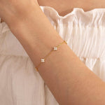 Mira Crystal Clover Bracelet - Chain & Link Bracelets