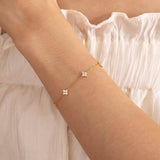 Mira Crystal Clover Bracelet - Chain & Link Bracelets