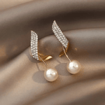 Mismatched Pearl and Crystal Earring Set – Modern Elegance - Earrings