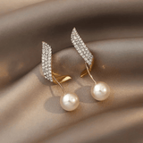 Mismatched Pearl and Crystal Earring Set – Modern Elegance - Earrings