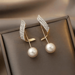 Mismatched Pearl and Crystal Earring Set – Modern Elegance - Earrings