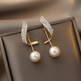 Mismatched Pearl and Crystal Earring Set – Modern Elegance - Earrings