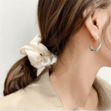 Modern Sculpted Crescent Gold Hoop Earrings - Earrings