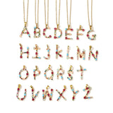 Multicolor Initial A Pendant Necklace - Necklaces