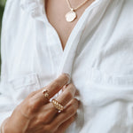 Ocean Breeze Adjustable Shell & Wave Ring - Ring