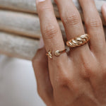 Ocean Breeze Adjustable Shell & Wave Ring - Ring