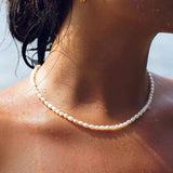 Olivia Freshwater Pearl Choker Necklace - Choker Necklaces